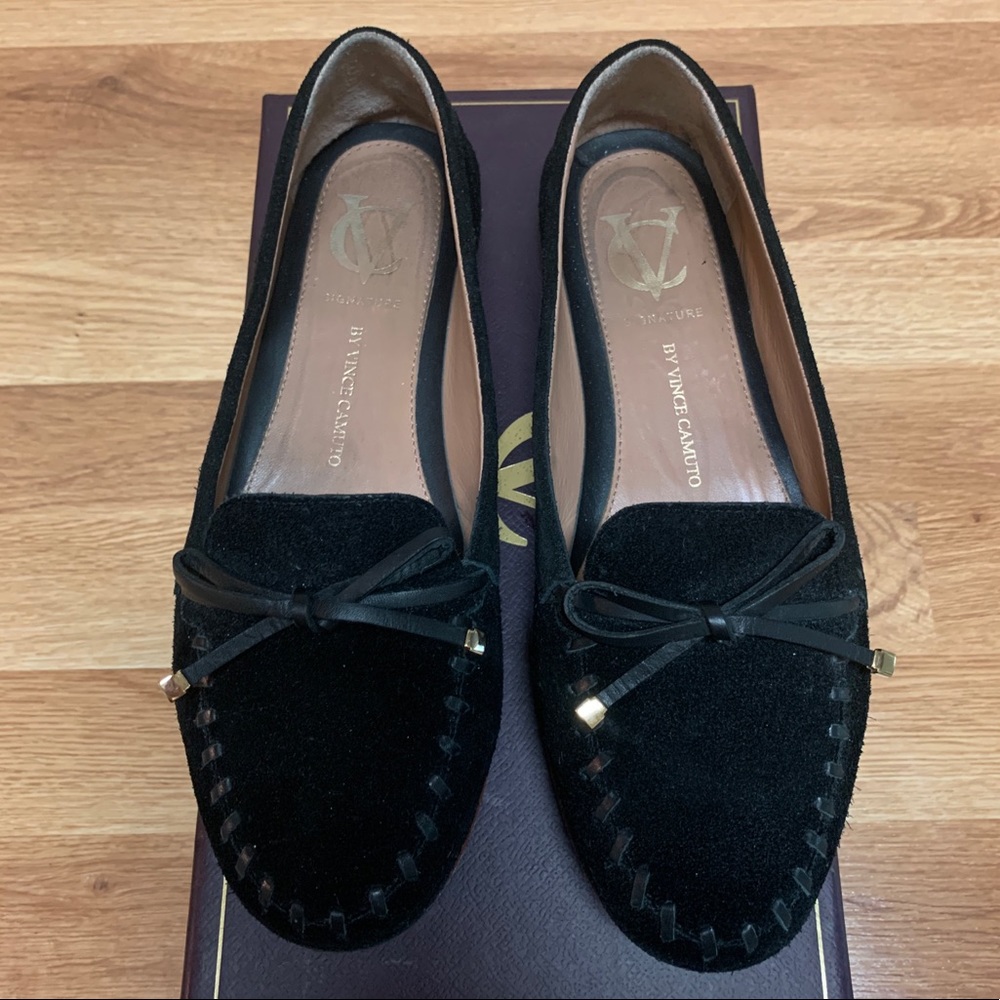 Lamont Black Suede Moccasin Loafers